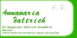 annamaria haltrich business card